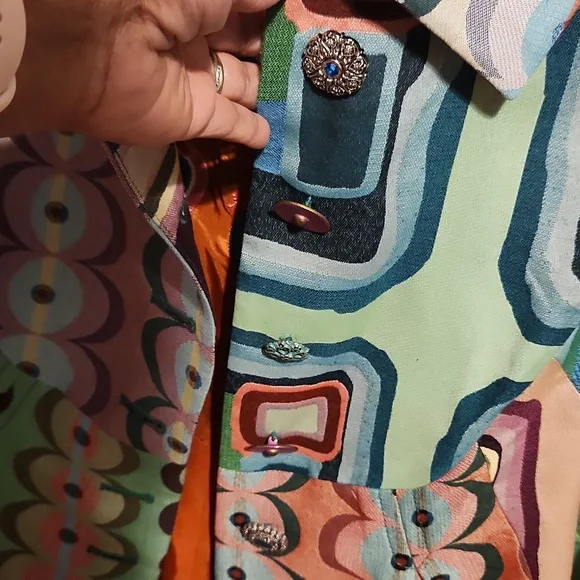 RARE Desigual Colorful Patterned Women's Coat